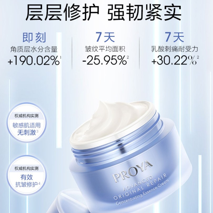 【新品】珀莱雅(PROYA)-源力精华面霜50g修护抗皱双效舒缓保湿滋润补水紧致强韧屏障-青桔小馆