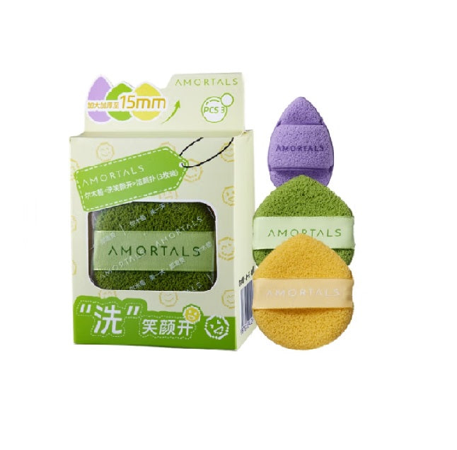 尔木萄(AMORTALS)洗笑颜开洁面扑3枚