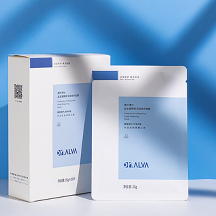 瑷尔博士Dr.Alva-玻尿酸补水保湿积雪草熬夜面膜舒缓修护益生菌焕活熬夜肌/10片-青桔小馆
