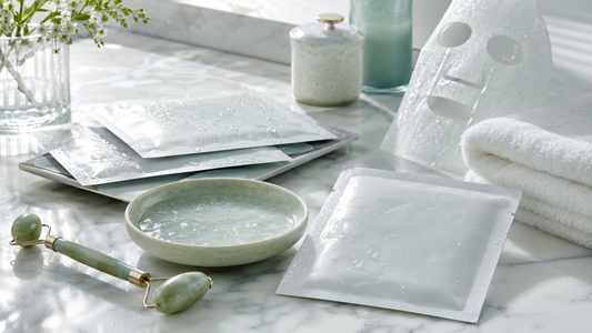 Hydrating sheet masks and serum textures in Chinese skincare routines