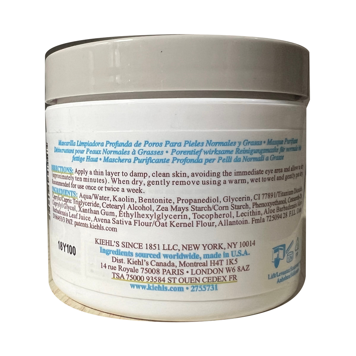 Kiehl’s Rare Earth Deep Pore Cleansing Masque 125ml - original packaging detail
